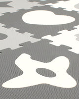 Sunta Tapis Puzzle Mix 9 Pièces - Gris & Blanc