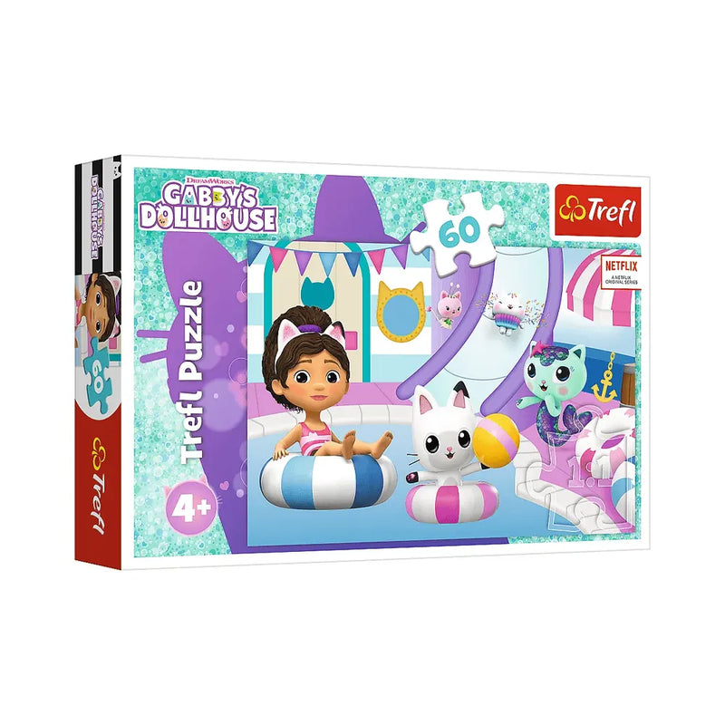 Trefl Puzzle Gabby à La Piscine 60 Pièces - 4A+