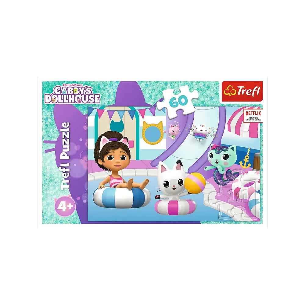 Trefl Puzzle Gabby à La Piscine 60 Pièces - 4A+