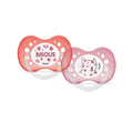 Set of 2 Dodie Anatomical Silicone Pacifiers +18m - Pink