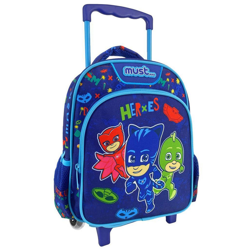 Must Mochila Escolar con Ruedas 2 Compartimentos - PJ Masks Héroes