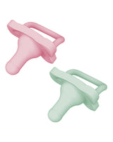 Dr. Brown's Pack of 2 HappyPaci Silicone Pacifiers 0-6M - Pink & Green