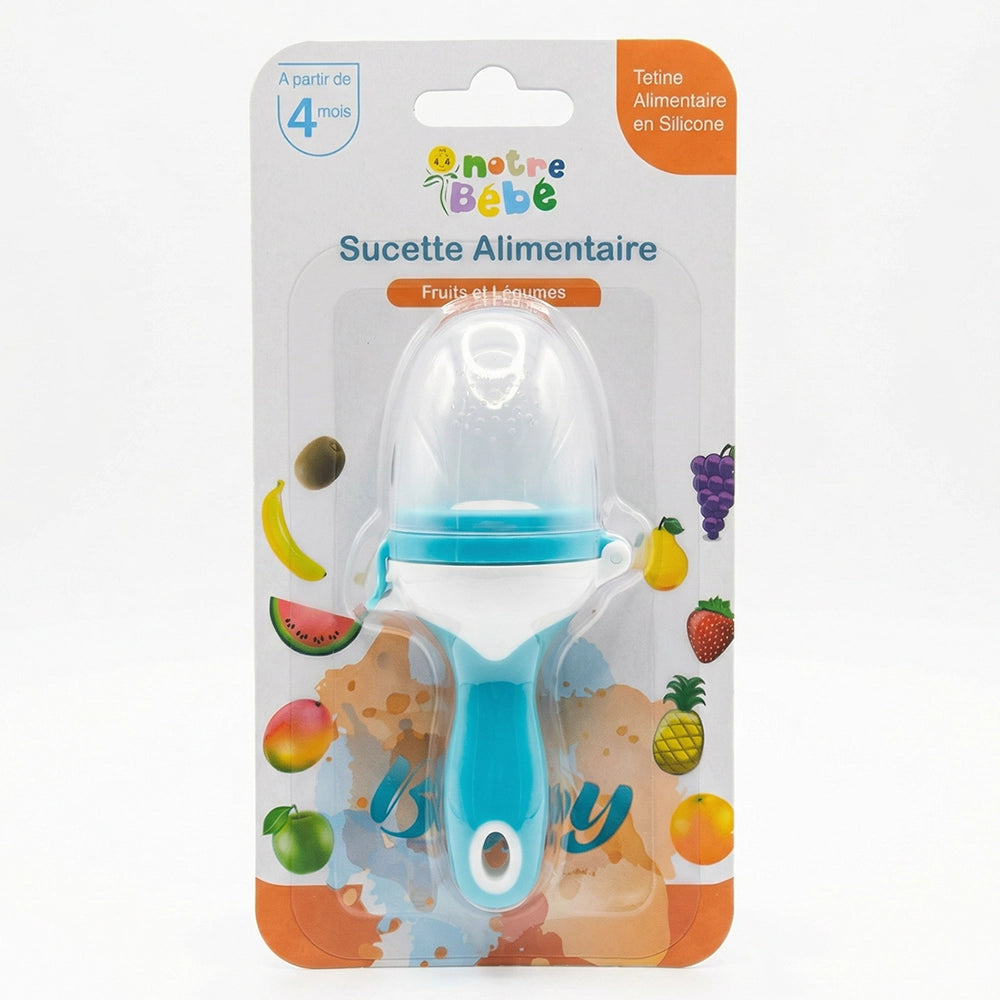 Notre Bebe Sucette Alimentaire Fruits & Légumes +4m premier âge - Bleu