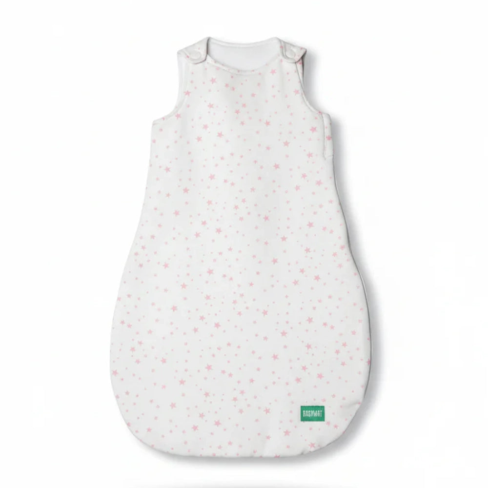 Babymat Gigoteuse d'Hiver avec Boutons - Blanc Aux Étoiles Roses