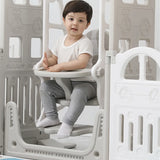Parc Pliable (151x188cm) + Toboggan + Balançoire + Tapis - Voiture Gris
