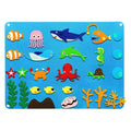 Tapiz de pared educativo de fieltro - Temática marina - 3A+