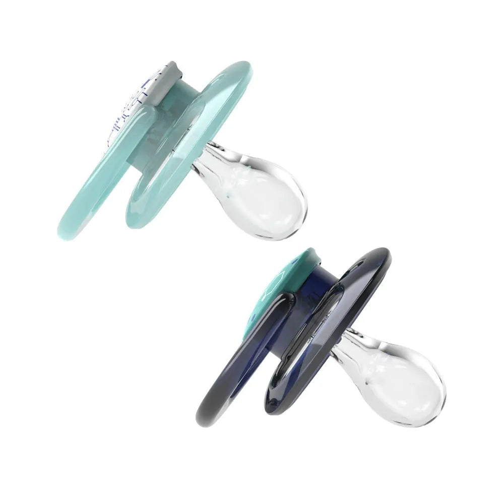 Dr. Brown's Lot de 2 Sucettes Advantage 6-18M - Bleu & Vert