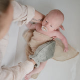 Mushie Lot de 2 Gants de Bain en Coton Biologique - Brouillard