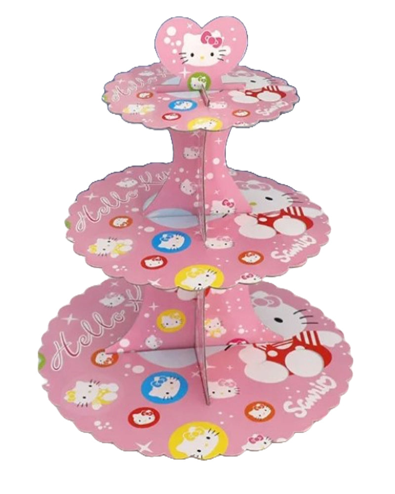 Soporte para Tartas de Papel Plegable - Hello Kitty