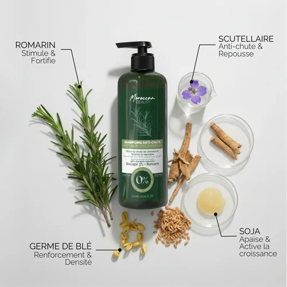 Moroccan Beauty Duo Cure Naturelle Anti-Chute & Repousse – Shampoing 300ml & Lotion 100ml