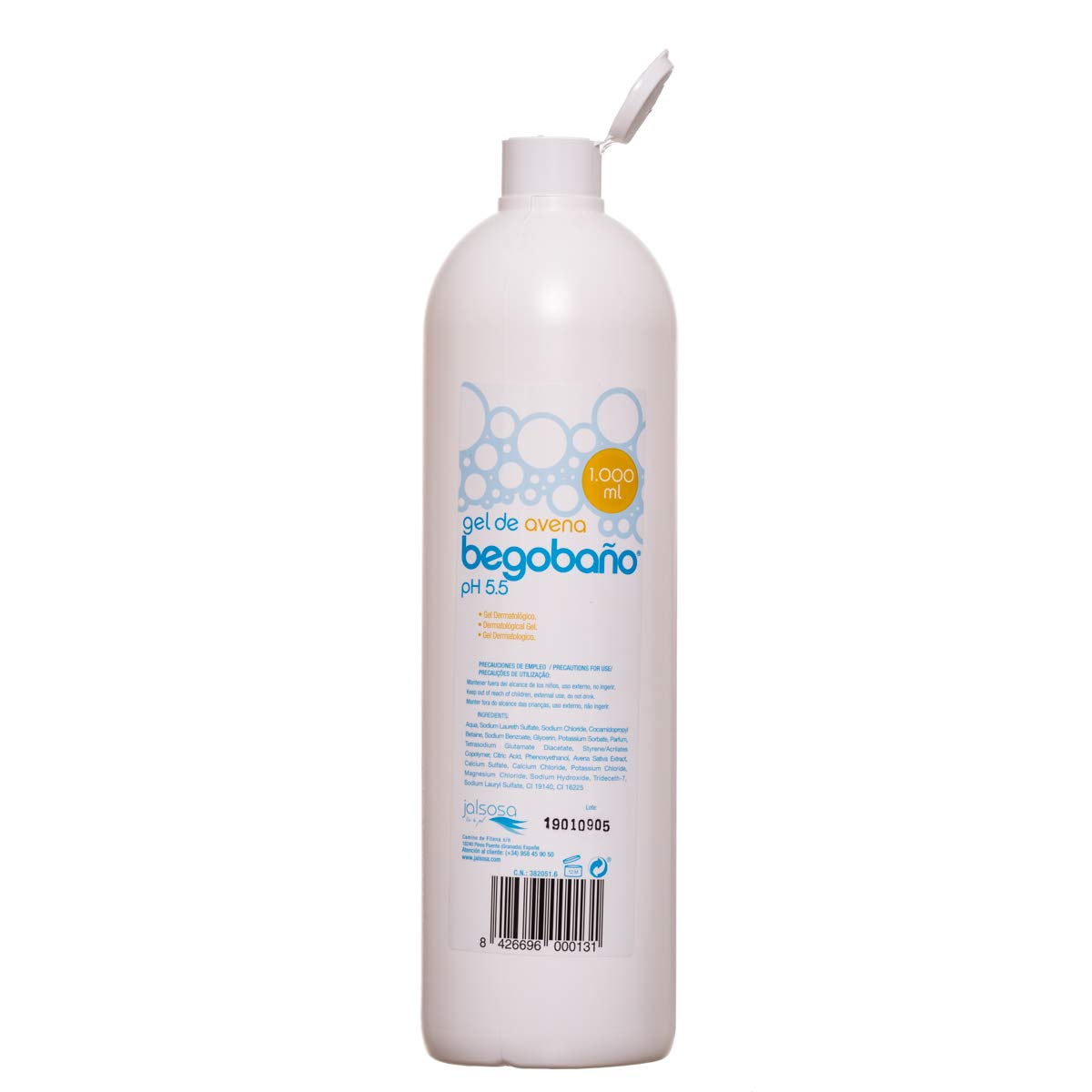 Begobaño gel dermatologique à l’avoine flacon 1 litre