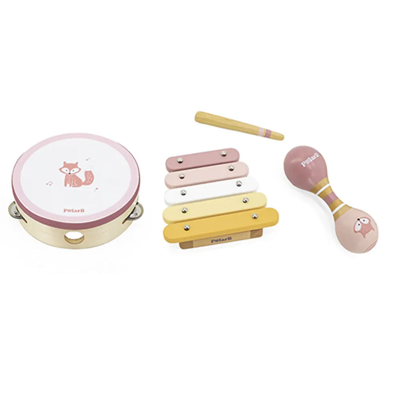 Viga Toys PolarB Set 3 Instruments de Musique Renarde 12M+ - Rose