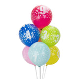Set of 6 Printed Latex Balloons 9-30cm