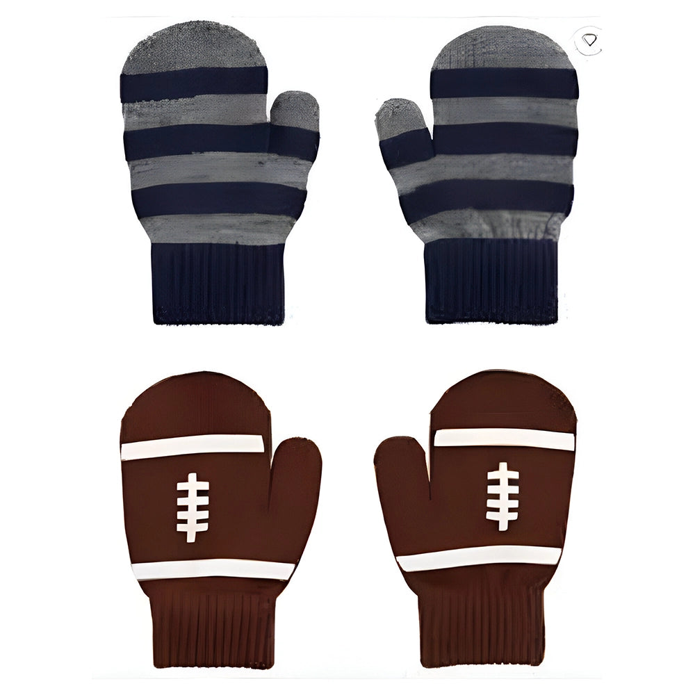 Lot de 2 Moufles Antidérapantes Carter's - Gris Bleu & Marron