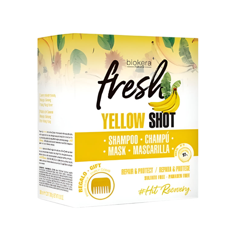 Biokera Yellow shot pack duo "champú 200ml+Mascarilla 250ml"