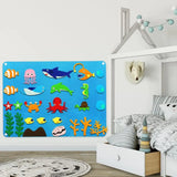 Tapiz de pared educativo de fieltro - Temática marina - 3A+