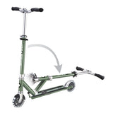 Globber Trottinette Flow Elements Lights Chrome - Olive