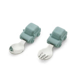 Citron Learning Spoon & Fork Set – Vehicles