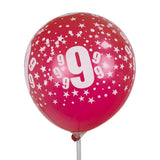 Set of 6 Printed Latex Balloons 9-30cm