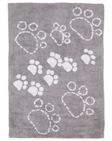 Tapis Rectangulaire Pattes 100% Bio 80x140 cm Un Amour de Tapis - Gris & Blanc