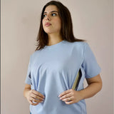 Bambidou T-shirt d'Allaitement - Bleu Ciel - Lavande