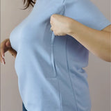 Bambidou T-shirt d'Allaitement - Bleu Ciel - Lavande