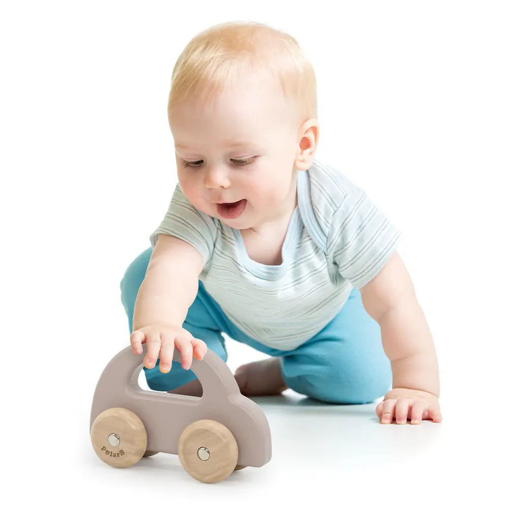 Viga Toys PolarB Voiture à Poussr en Bois 6M+ - Beige