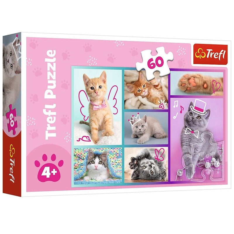 Trefl Puzzle Chats Mignons 60 Pièces - 4A+