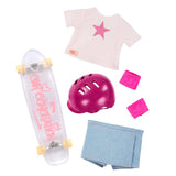 Our Generation Poupée Skateur Posable & Livre d'Histoires 46cm 3A+ - Ollie