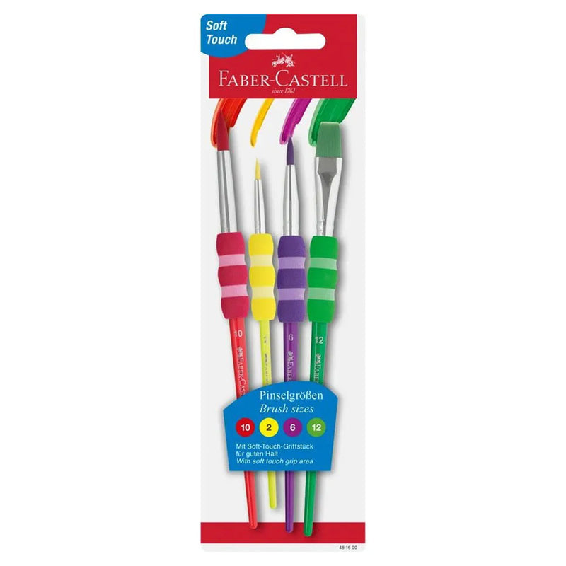 Faber-Castell Juego de 4 pinceles de tacto suave
