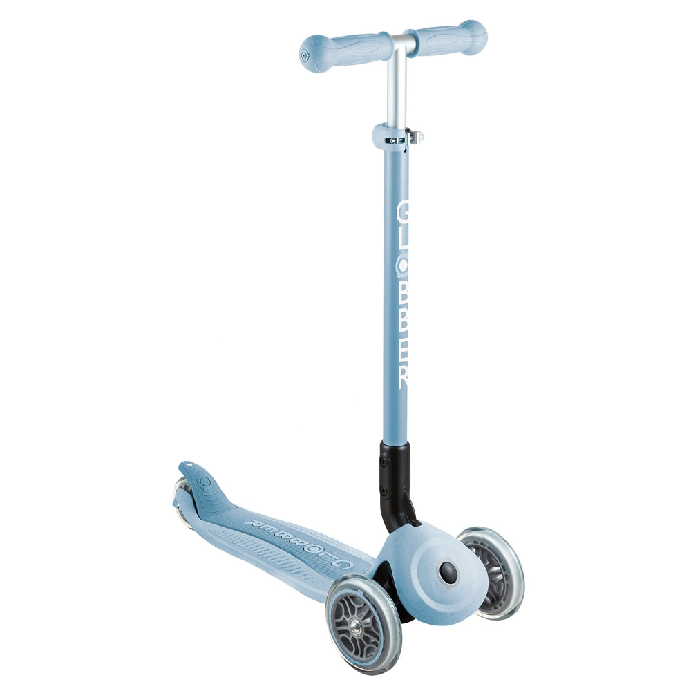 Globber Trottinette Junior Pliable Lights ECO - Bleu