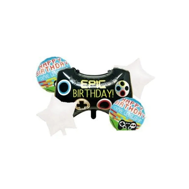 Pack de 5 Ballons Anniversaire - Console de Jeux