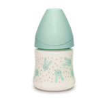 Suavinex Biberon Anti-Colique en Verre à Col Large 120ml - Lapin Vert