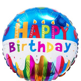 Ballon Rond en Aluminium Happy Birthday – 42cm