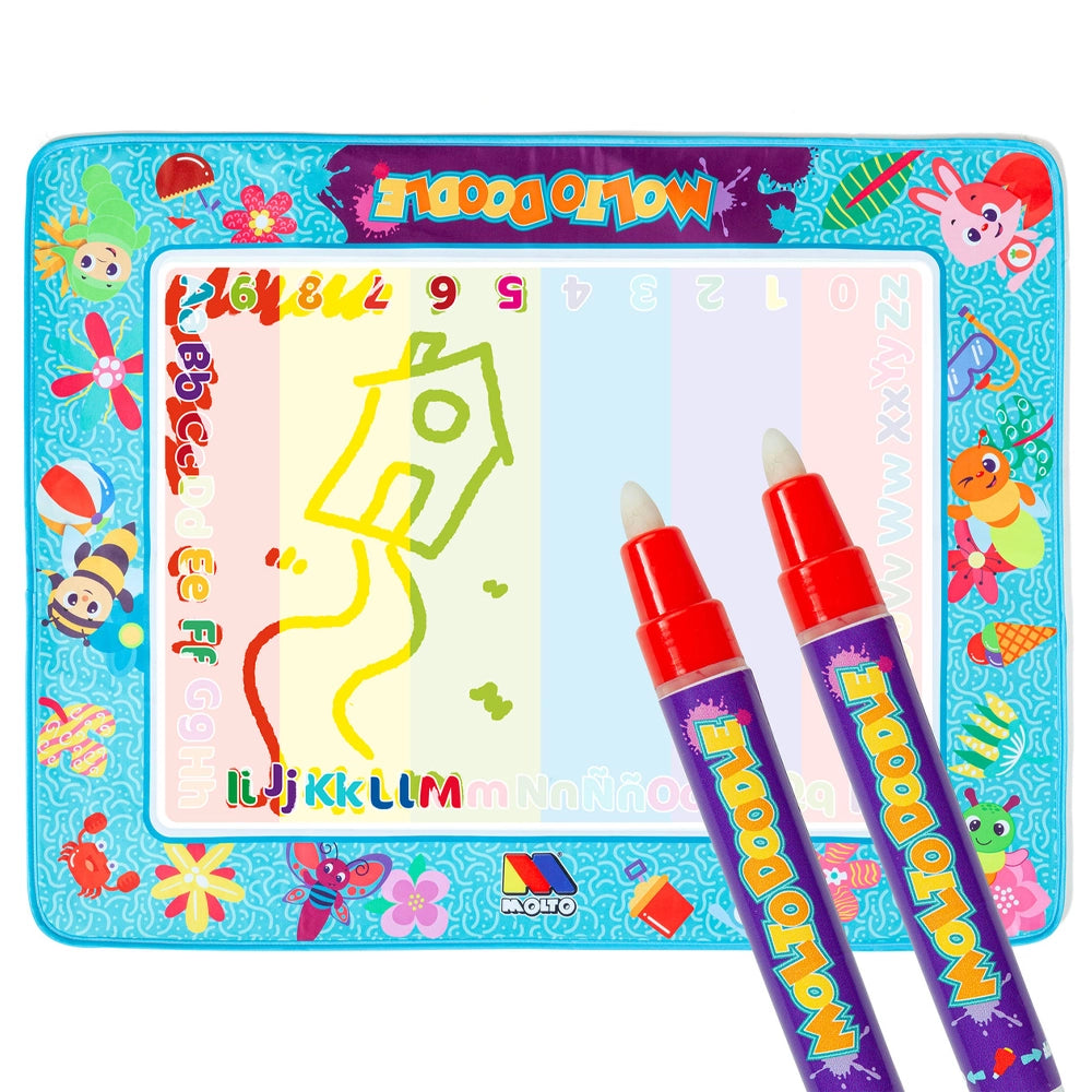 Molto Tapis à Dessiner XXL Sans Encre + 2 Feutres à Eau 3A+