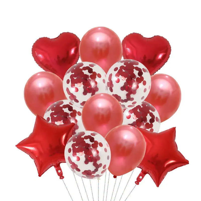 Pack of 14 Balloons for Party - Red