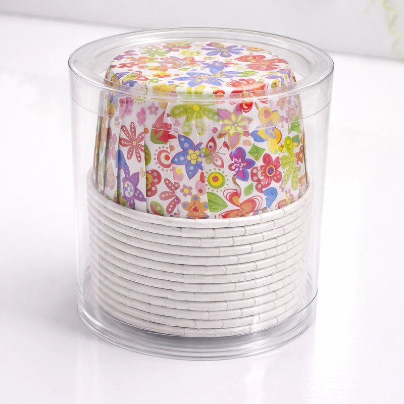 Molde de Papel para Cupcakes x12 - Flores