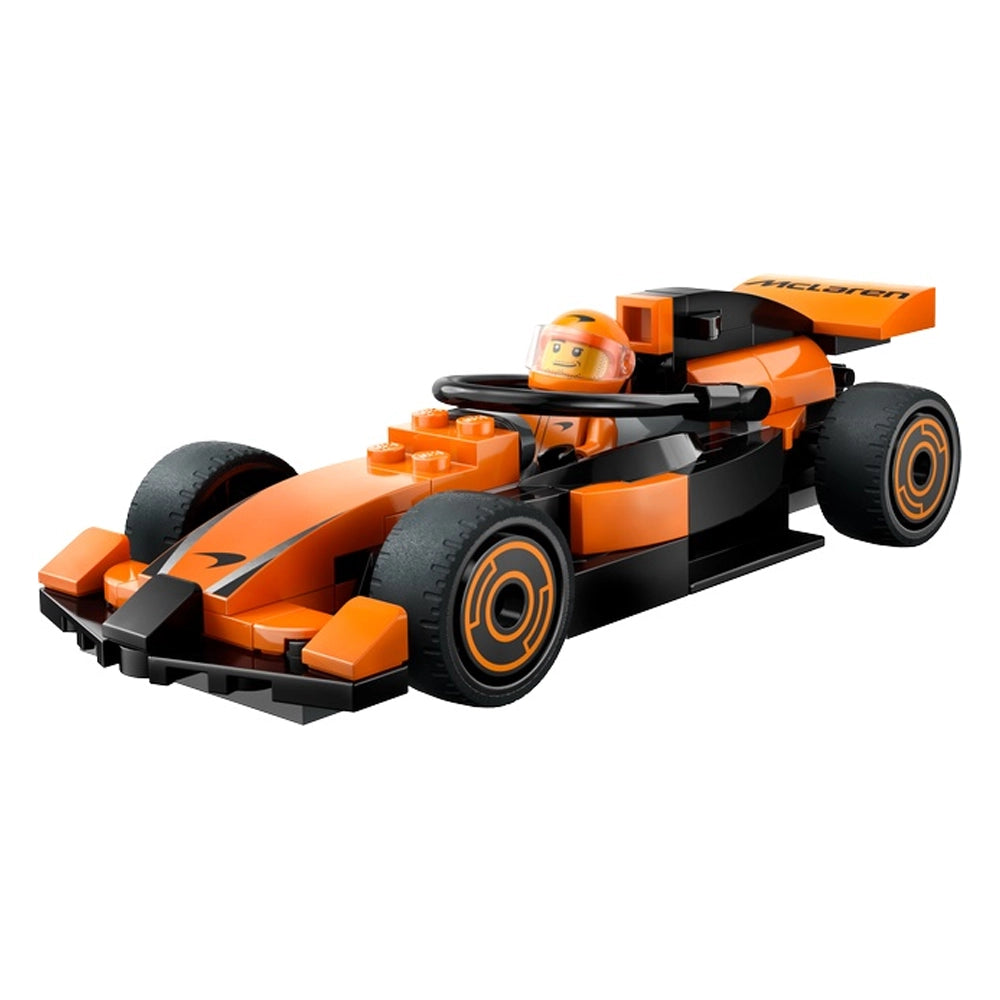 Lego Driver With McLaren Race Car 6A+