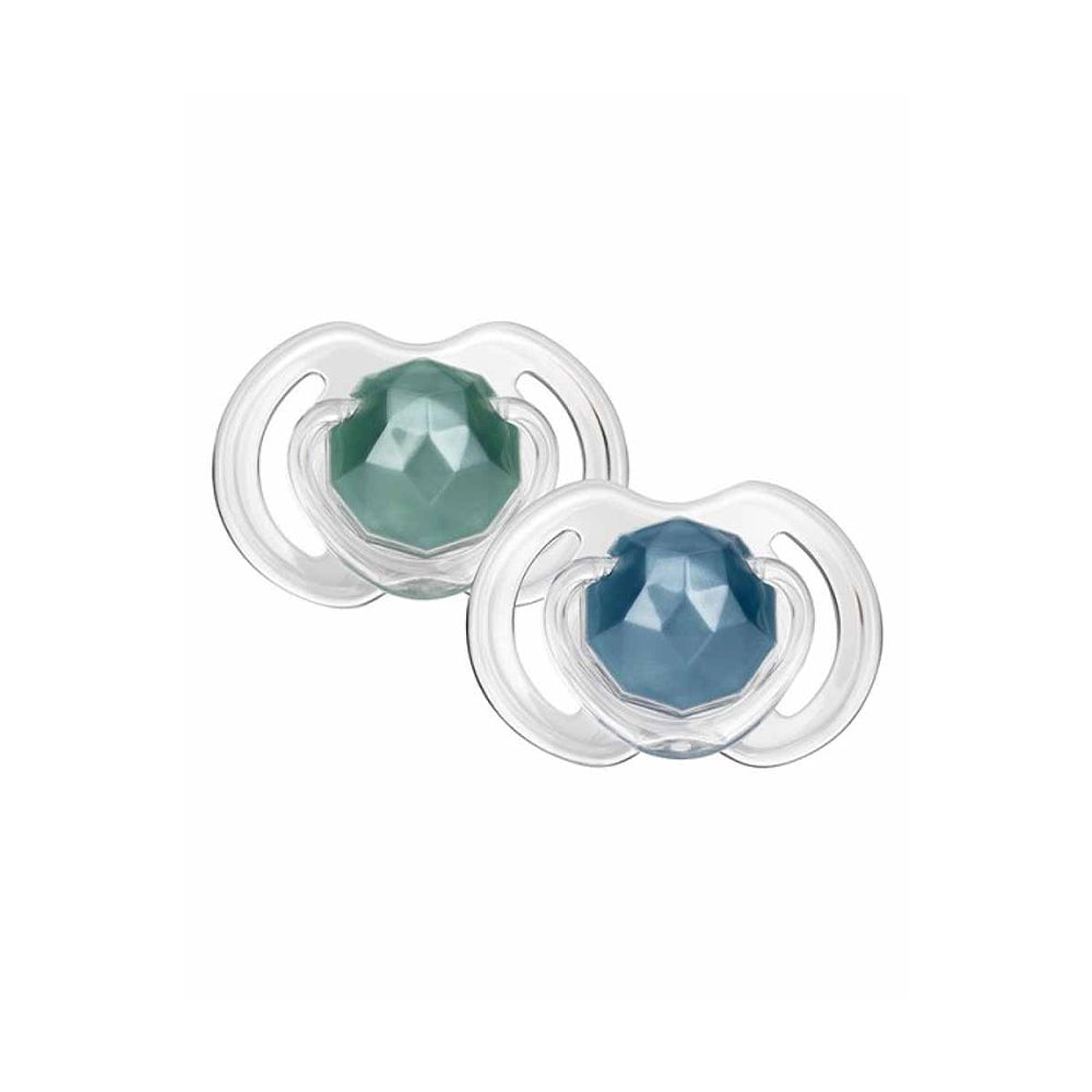Sucette Nûby Tritan Little Gems 2 pcs 6-36M - Bleu & Vert
