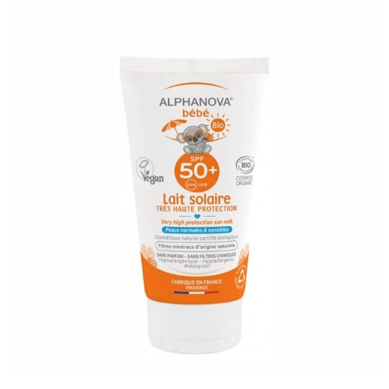 ALPHANOVA Certified Organic Baby Sunscreen Lotion SPF 50+ Hypoallergenic 50g