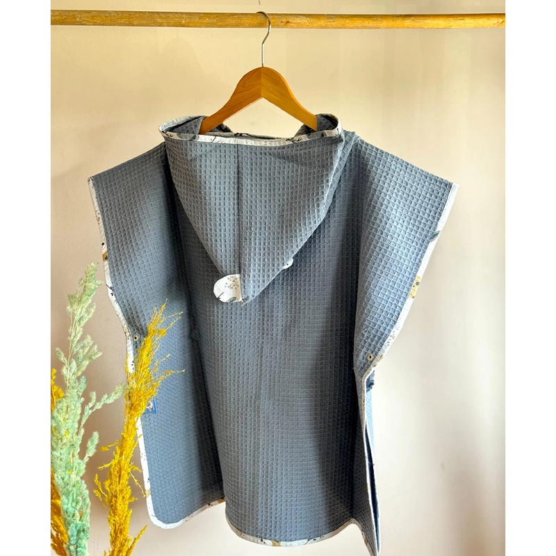 Baby Bulle Double Bath Poncho - Dark Gray