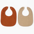 Babymat Set of 2 Bibs - Brownie