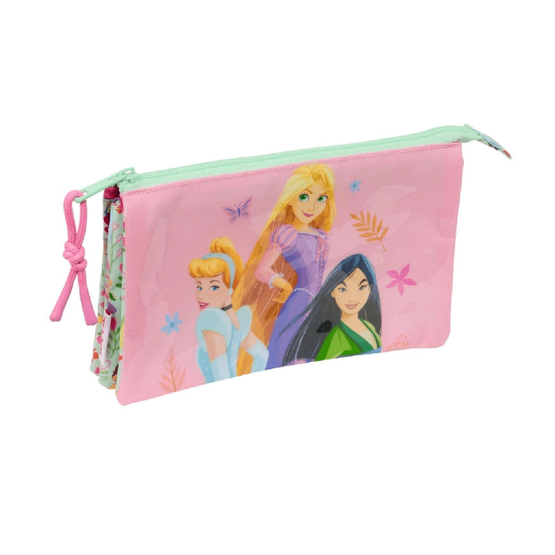 Safta Estuche Triple Compartimento - Princesas de Disney "Florecer"
