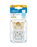 Dr. Brown's Pack de 2 Sucettes Orthodontiques Stage2 6-18M - Abeilles