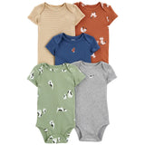 Lot de 5 Bodies à Manches Courtes Carter's - Multi