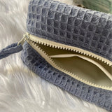 Trousse Babymat - Nid d'abeille Bleu perlé