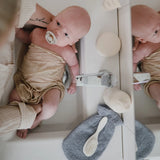 Mushie Lot de 2 Gants de Bain en Coton Biologique - Gris