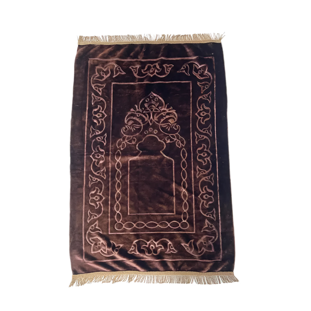 Alfombra de oración muy suave y fina - Marrón