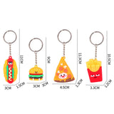 Lot de 4 Porte-clés Fast Food