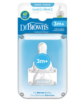 Dr. Brown's Pack of 2 Narrow Neck Teats L2 3M+